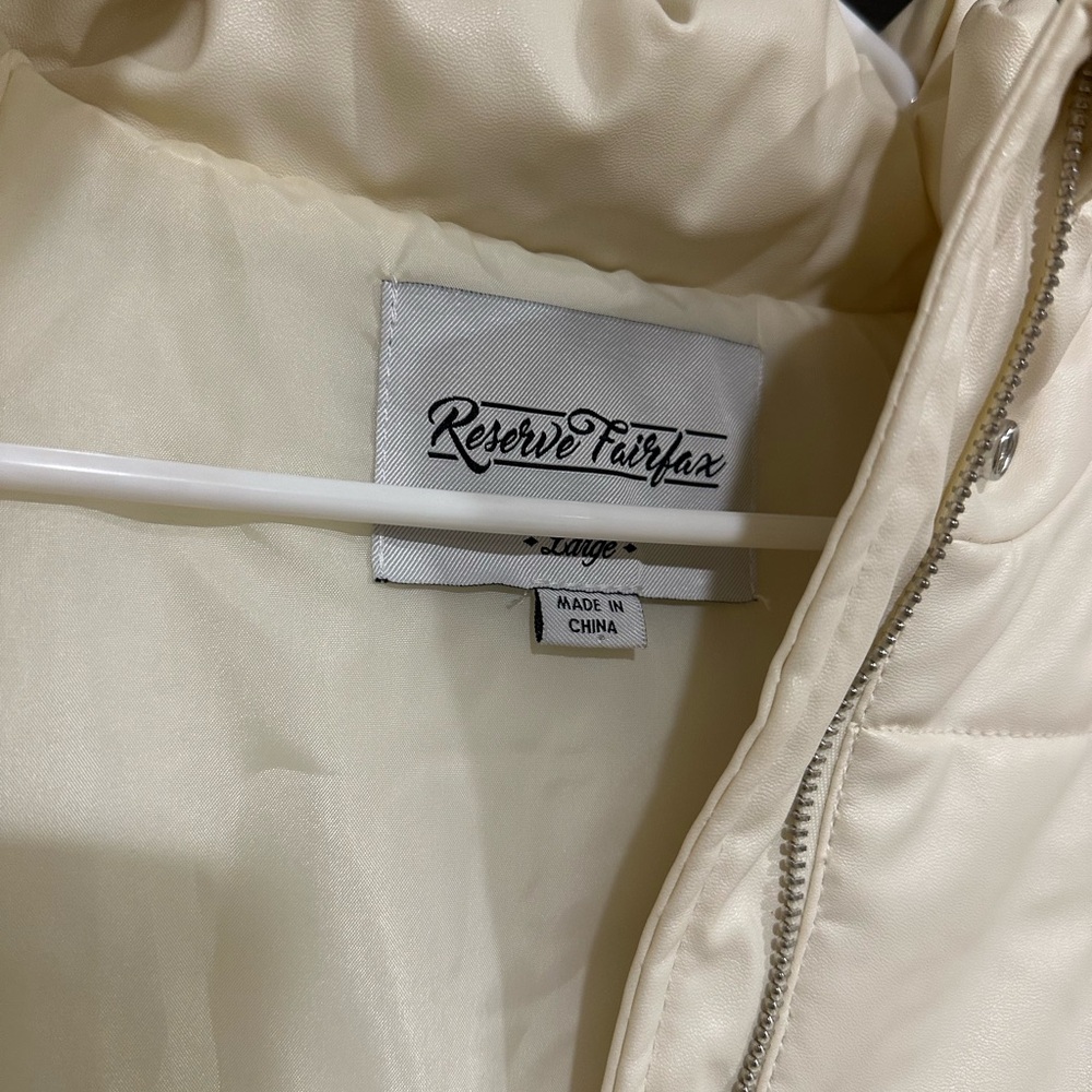 Cream/White Puffer Jacket - Picture 2 of 4